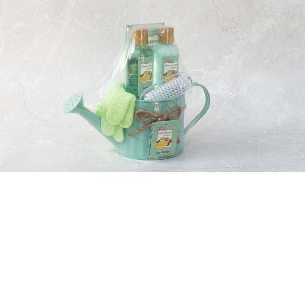 Pokhara Gift Set Ginger Lemon – Κρέμα σώματος, αφρόλουτρο, άλατα μπάνιου, γάντι & σφουγγάρι με άρωμα τζιντζερ λεμόνι
