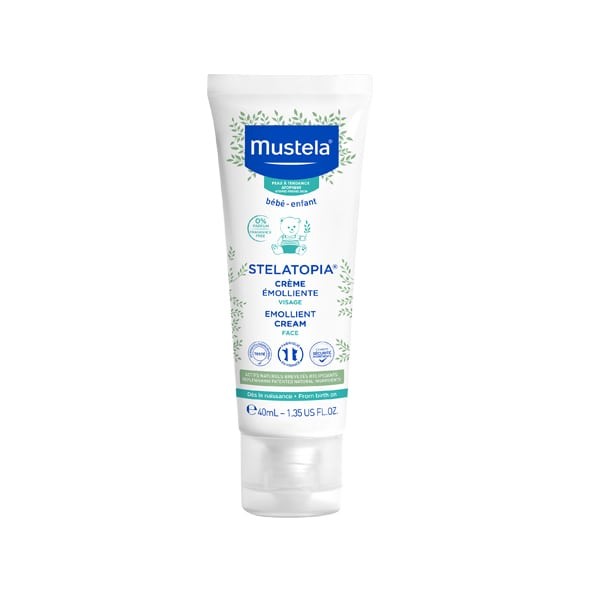 Mustela Stelatopia Emollient Face Cream μαλακτική κρέμα προσώπου για πολύ ξηρό ή ατοπικό δέρμα, 40ml