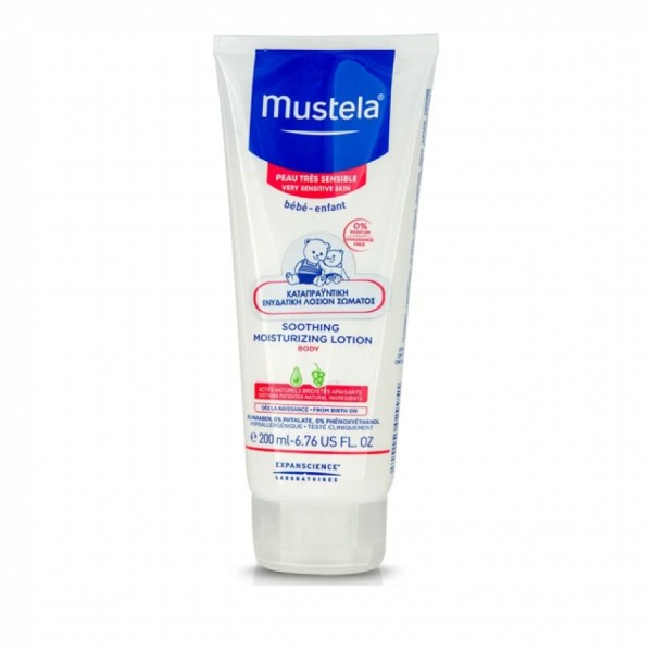 Mustela Soothing Moisturising Body Lotion 200ml – ενυδατική λοσιόν σώματος για ευαίσθητο δέρμα βρεφών και παιδιών