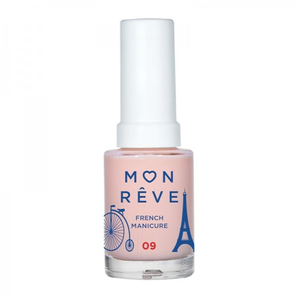 Mon Reve French Manicure Nail Color 13ml – 09 Sheer Beige, φυσική μπεζ απόχρωση για κομψό νύχι