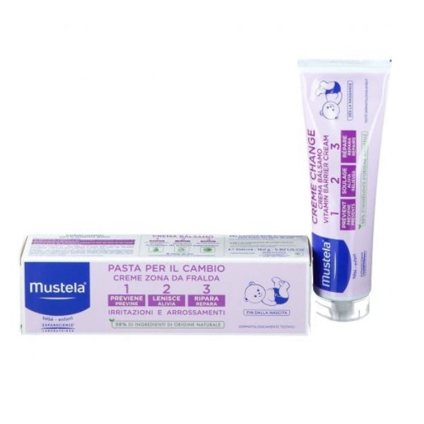 Mustela Bebe Vitamin Barrier Creme 1-2-3 κρέμα αλλαγής πάνας για προστασία και φροντίδα δέρματος μωρού 150ml