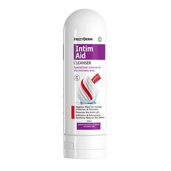 Frezyderm Intim Aid Cleanser pH5.0 200ml καθαριστικό ευαίσθητης περιοχής για καθημερινή φροντίδα