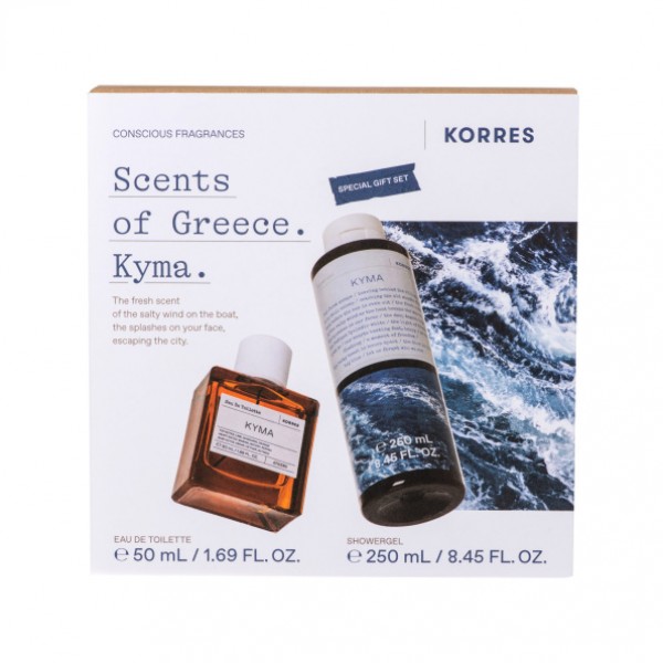 Korres Kyma σετ άρωμα Eau de Toilette 50ml και αφρόλουτρο 250ml με θαλασσινό άρωμα