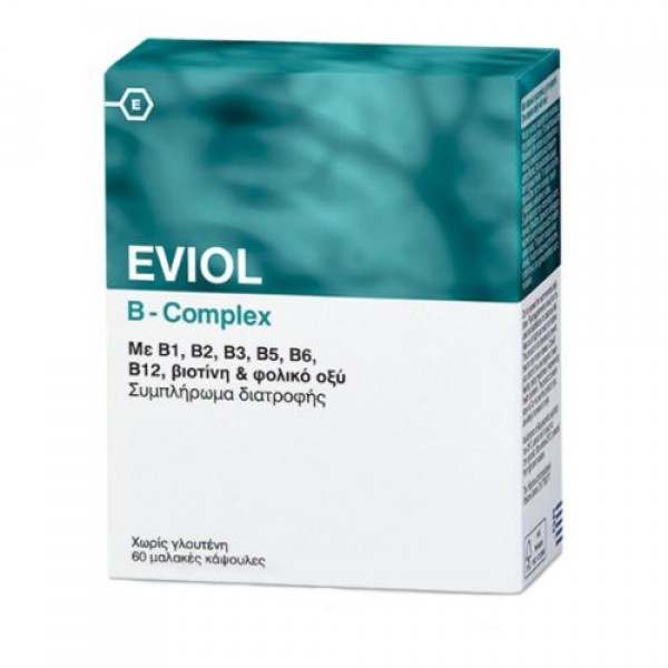 Eviol B-Complex 30 κάψουλες συμπλήρωμα βιταμίνης B για ενέργεια και νευρικό σύστημα