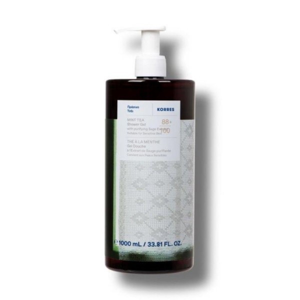 Korres αφρόλουτρο πράσινο τσάι 1000ml ενυδατικό shower gel με αντιοξειδωτική δράση για καθημερινή χρήση