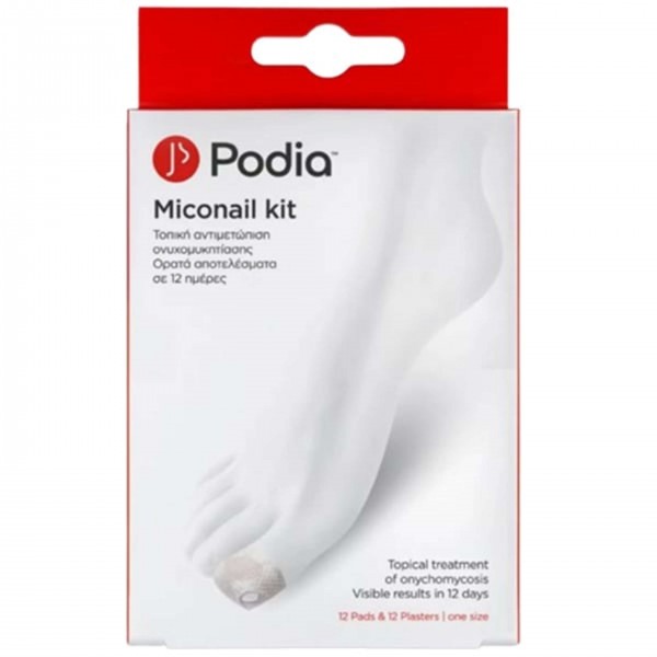 Podia Miconail Kit αυτοκόλλητα επιθέματα για ονυχομυκητίαση 12 τεμαχίων