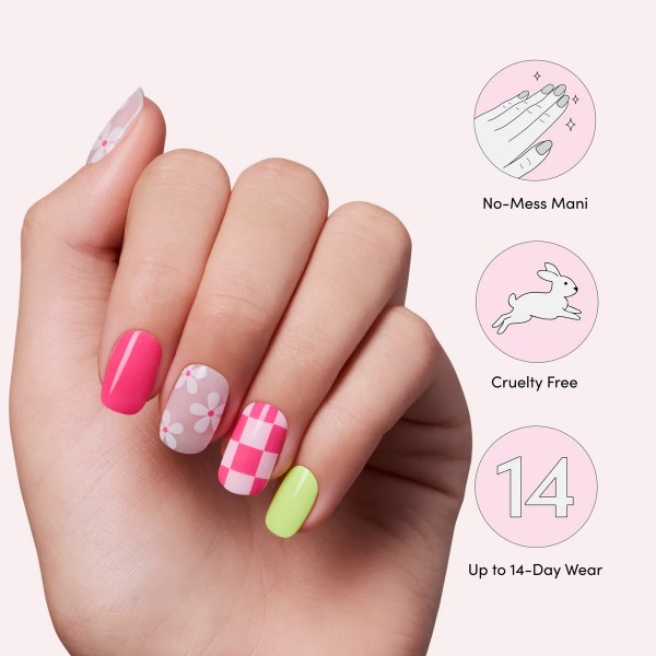 Dashing Diva gel extensions squoval nails μεγάλης διάρκειας.