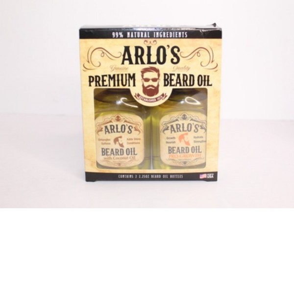 Arlo's Premium Beard Oil Coconut & Pro-Growth Hydration λάδι για γένια με καρύδα για ενυδάτωση και περιποίηση γενιών 2x2.5 fl oz