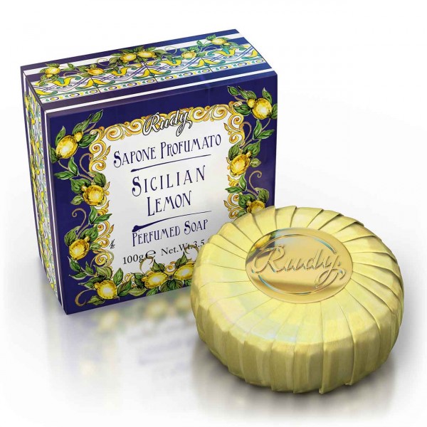 Rudy Le Maioliche Sicilian Lemon Perfumed Soap 100gr αρωματικό σαπούνι Σικελικού λεμονιού Made in Italy