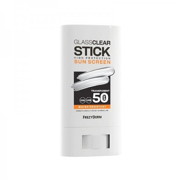 Frezyderm Glass Clear Αντηλιακό Stick Προσώπου SPF50 20ml διάφανο αντηλιακό stick υψηλής προστασίας UVA UVB Blue Light για καθημερινή χρήση προσώπου