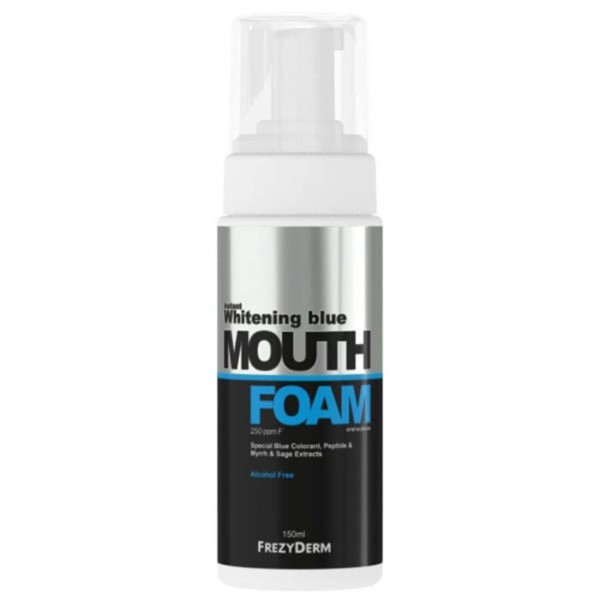 Frezyderm Instant Whitening Blue Mouthfoam 150ml Στοματικός Αφρός Άμεσης Λεύκανσης Δοντιών με Φθόριο