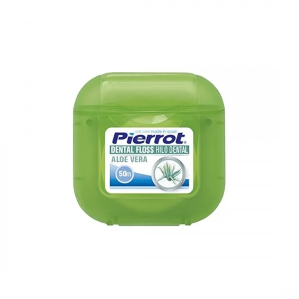 Pierrot Dental Floss Hilo Dental Aloe Vera Mint Flavour 50m Κερωμένο Οδοντικό Νήμα με Aloe Vera και Μέντα