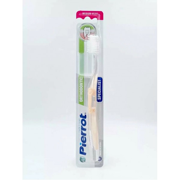 Pierrot Orthodontic Toothbrush Medium Ορθοδοντική Οδοντόβουρτσα για Σιδεράκια και Braces με V Shape Ίνες
