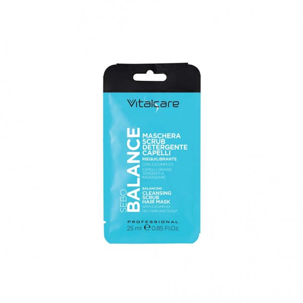 Vitalcare Professional Imperial Sebo Balance Maschera Scrub Detergente Capelli 25ml Μάσκα Scrub και Καθαριστικό Μαλλιών 3 σε 1 για Λιπαρά Μαλλιά