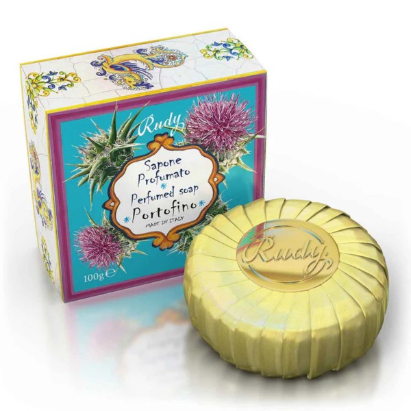 Rudy Portofino Perfumed Soap 100gr Αρωματικό Ιταλικό Σαπούνι με Νότες Gardenia Raspberry Jasmine και Neroli για Καθημερινή Περιποίηση
