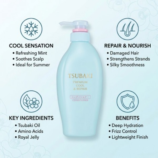 Tsubaki Premium Cool & Repair Conditioner 450ml
Tsubaki Premium Cool Repair Conditioner συσκευασία 450ml
Conditioner μαλλιών Tsubaki Premium Cool & Repair
Tsubaki Conditioner με έλαιο καμέλιας 450ml
Ιαπωνικό conditioner Tsubaki Premium Cool & Repair
Tsubaki Premium Conditioner για επανόρθωση μαλλιών
Conditioner για λιπαρό τριχωτό και ταλαιπωρημένα μαλλιά
Tsubaki Premium Cool & Repair εμπρός όψη προϊόντος