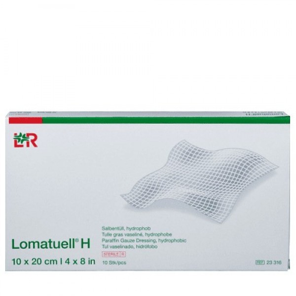 Lohmann & Rauscher Lomatuell H αποστειρωμένες γάζες παραφίνης 10x20cm 10τμχ.

Lomatuell H 10x20cm μη προσκολλητική γάζα με λευκή βαζελίνη.

Lomatuell H αποστειρωμένο επίθεμα για επιφανειακές πληγές και εγκαύματα.

Lohmann Rauscher Lomatuell H paraffin gauze dressing 10x20cm.

Lomatuell H γάζα βαζελίνης για τραύματα, εκδορές και εγκαύματα.

Lomatuell H 23316 αποστειρωμένη γάζα παραφίνης 10x20cm.