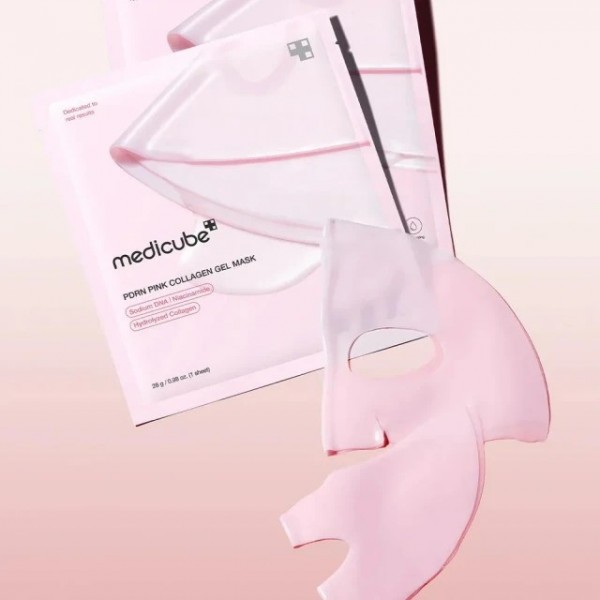 Medicube PDRN Pink Collagen Gel Mask 28g με PDRN και κολλαγόνο, Medicube κορεάτικη μάσκα προσώπου για ενυδάτωση και λάμψη, Medicube PDRN Collagen Gel Mask για σύσφιξη και ελαστικότητα, Κορεάτικη gel μάσκα προσώπου Medicube PDRN Pink Collagen, Medicube Pink Collagen Mask με PDRN πεπτίδια και νιασιναμίδη