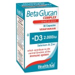 Health Aid BetaGlucan Complex – 30 φυτικές κάψουλες για ενίσχυση του ανοσοποιητικού και φυσική προστασία.