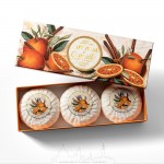 Saponificio Fiorentino Orange & Cinnamon – Σετ 3 φυτικά σαπούνια 100g με άρωμα πορτοκάλι και κανέλα