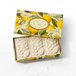 Saponificio Fiorentino – Φυτικά σαπούνια 3x125gr με άρωμα λεμονιού για δροσερή, φυσική καθαριότητα