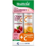 Health Aid Promo Pack Cranberry 500mg + Vitamin C 20 tabs & Vitamin C 1000mg 20 tabs – Συμπλήρωμα για ουροποιητικό, ανοσοποιητικό και ευεξία