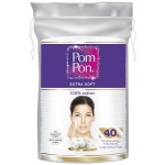 Pom Pon Extra Soft οβάλ δίσκοι ντεμακιγιάζ 40τεμ από βαμβάκι για απαλό καθαρισμό προσώπου