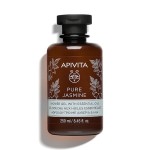 Apivita Pure Jasmine Shower Gel Essential Oils κρεμώδες αφρόλουτρο με άρωμα γιασεμί και αιθέρια έλαια 250ml